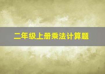 二年级上册乘法计算题