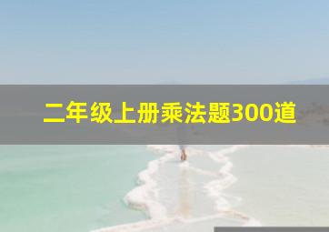 二年级上册乘法题300道