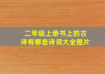 二年级上册书上的古诗有哪些诗词大全图片