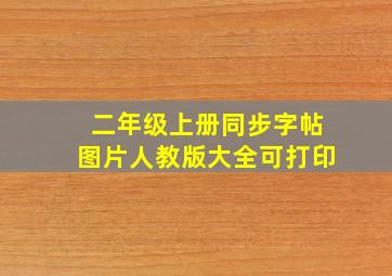 二年级上册同步字帖图片人教版大全可打印