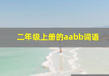 二年级上册的aabb词语