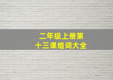 二年级上册第十三课组词大全