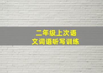 二年级上次语文词语听写训练