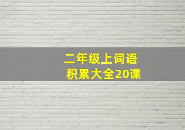 二年级上词语积累大全20课