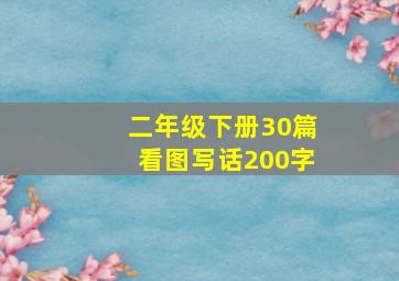 二年级下册30篇看图写话200字