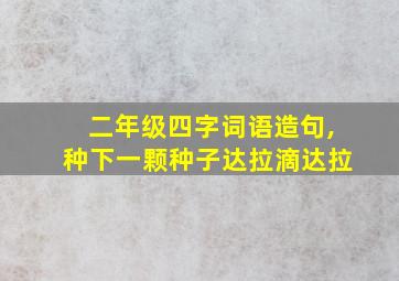 二年级四字词语造句,种下一颗种子达拉滴达拉