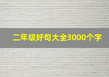 二年级好句大全3000个字