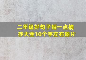 二年级好句子短一点摘抄大全10个字左右图片