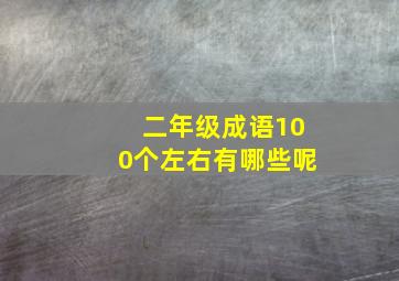 二年级成语100个左右有哪些呢