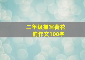 二年级描写荷花的作文100字