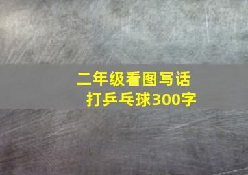 二年级看图写话打乒乓球300字