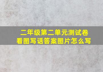 二年级第二单元测试卷看图写话答案图片怎么写