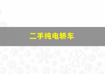 二手纯电轿车