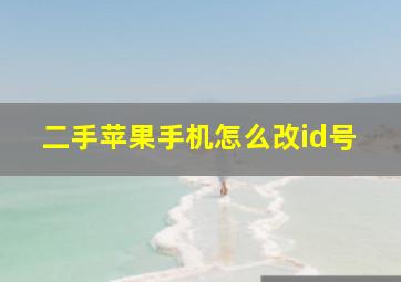 二手苹果手机怎么改id号