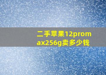 二手苹果12promax256g卖多少钱