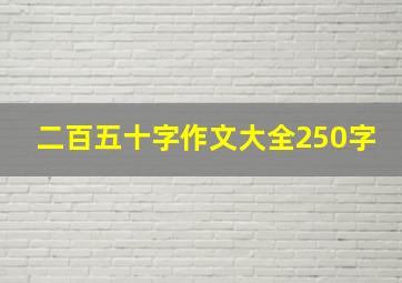 二百五十字作文大全250字