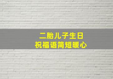 二胎儿子生日祝福语简短暖心