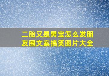 二胎又是男宝怎么发朋友圈文案搞笑图片大全