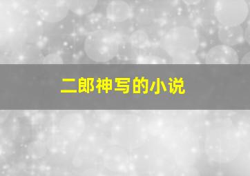 二郎神写的小说