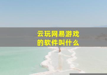 云玩网易游戏的软件叫什么