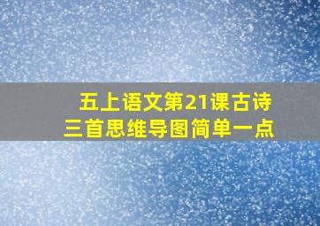 五上语文第21课古诗三首思维导图简单一点