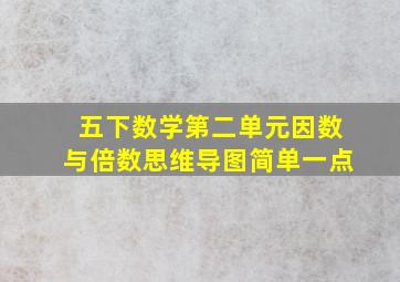 五下数学第二单元因数与倍数思维导图简单一点