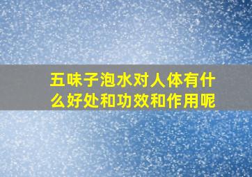 五味子泡水对人体有什么好处和功效和作用呢