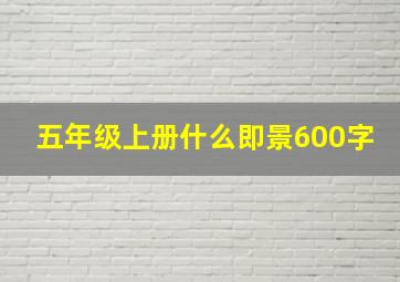 五年级上册什么即景600字