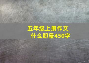 五年级上册作文什么即景450字