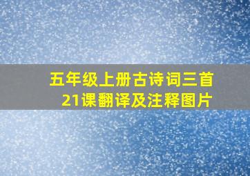 五年级上册古诗词三首21课翻译及注释图片