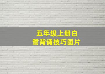 五年级上册白鹭背诵技巧图片