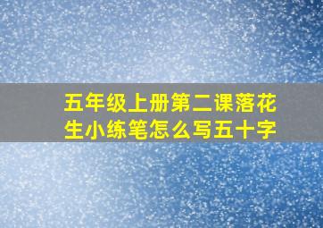 五年级上册第二课落花生小练笔怎么写五十字