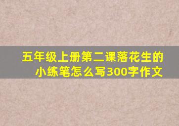 五年级上册第二课落花生的小练笔怎么写300字作文