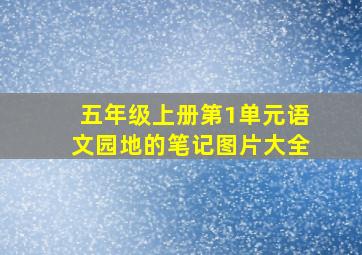 五年级上册第1单元语文园地的笔记图片大全