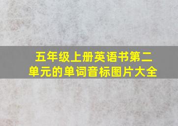 五年级上册英语书第二单元的单词音标图片大全