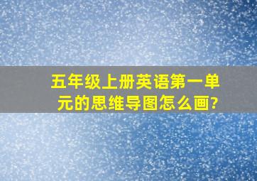 五年级上册英语第一单元的思维导图怎么画?