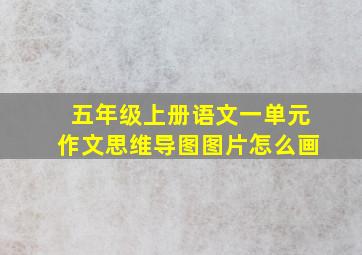 五年级上册语文一单元作文思维导图图片怎么画