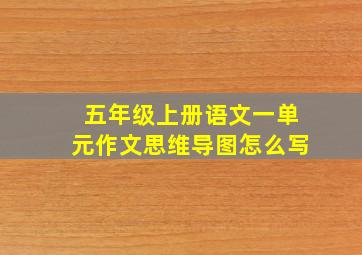 五年级上册语文一单元作文思维导图怎么写