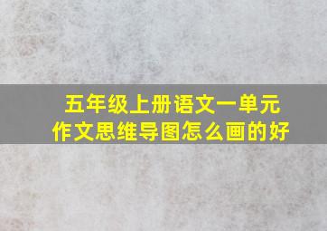 五年级上册语文一单元作文思维导图怎么画的好