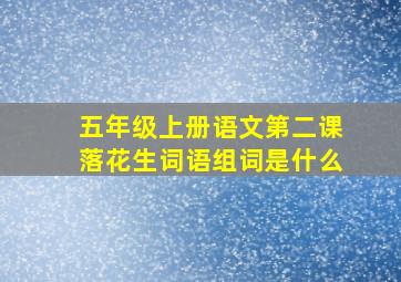 五年级上册语文第二课落花生词语组词是什么