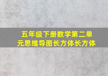 五年级下册数学第二单元思维导图长方体长方体