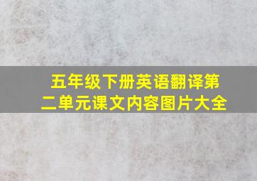 五年级下册英语翻译第二单元课文内容图片大全