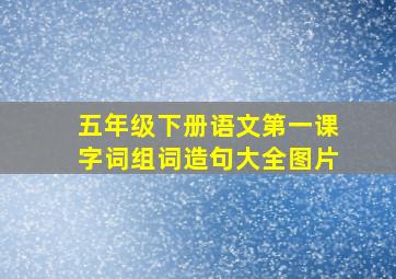 五年级下册语文第一课字词组词造句大全图片