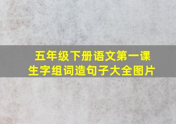 五年级下册语文第一课生字组词造句子大全图片