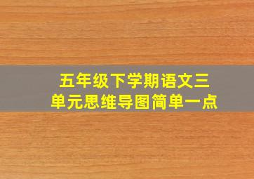 五年级下学期语文三单元思维导图简单一点