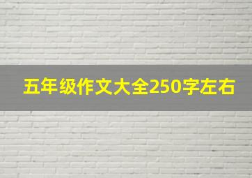 五年级作文大全250字左右