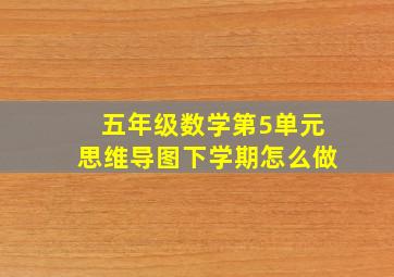 五年级数学第5单元思维导图下学期怎么做