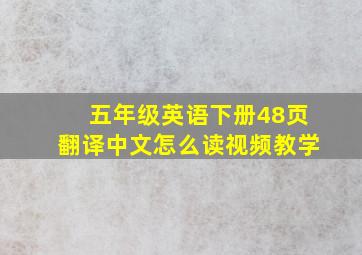 五年级英语下册48页翻译中文怎么读视频教学