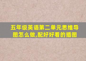 五年级英语第二单元思维导图怎么做,配好好看的插图