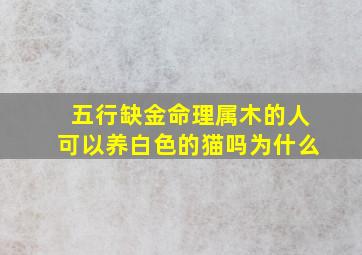 五行缺金命理属木的人可以养白色的猫吗为什么